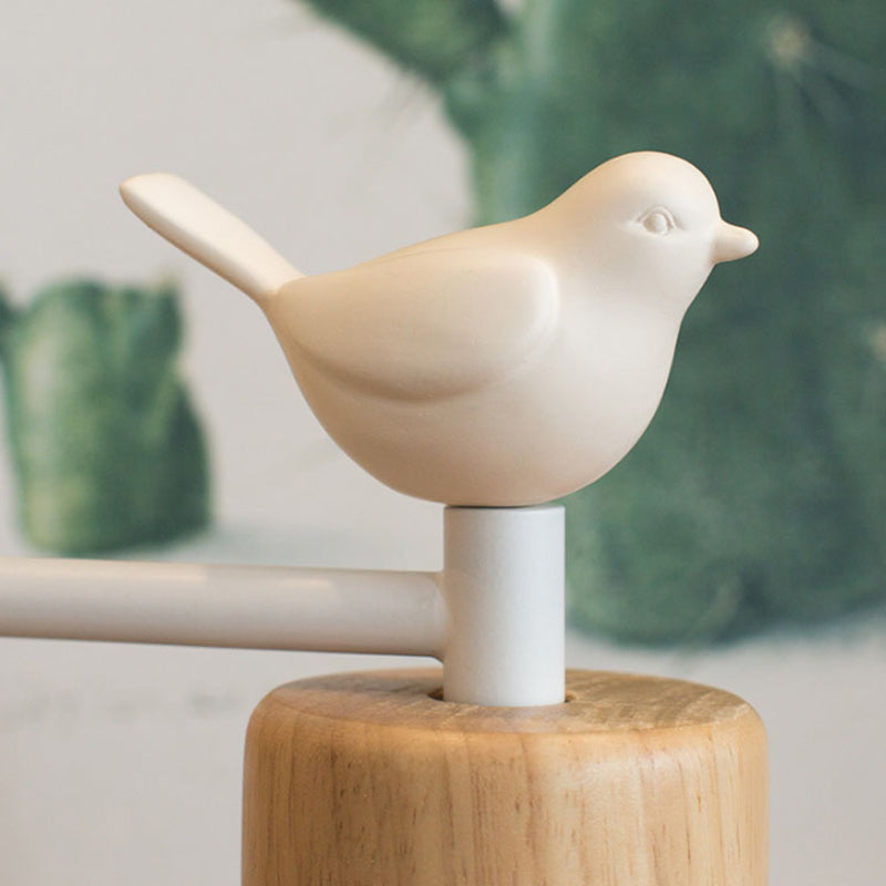 Nordic Style Bird Wall Sconce Light for Kid's Bedroom – Metal & Wood Design