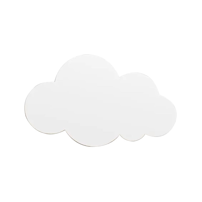 Kids Bedroom LED Wall Sconce - Plastic Cloud Design, Slim & Modern, White