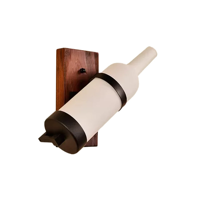 Modern Frosted White/Yellow Crackle Glass Wall Lamp for Bedroom, Bathroom, or Warehouse