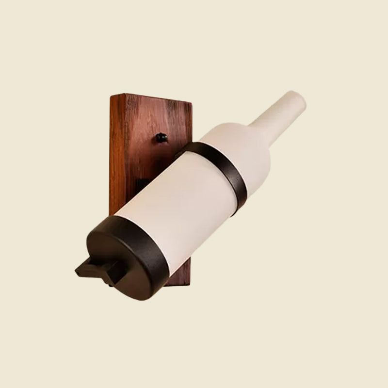 Modern Frosted White/Yellow Crackle Glass Wall Lamp for Bedroom, Bathroom, or Warehouse