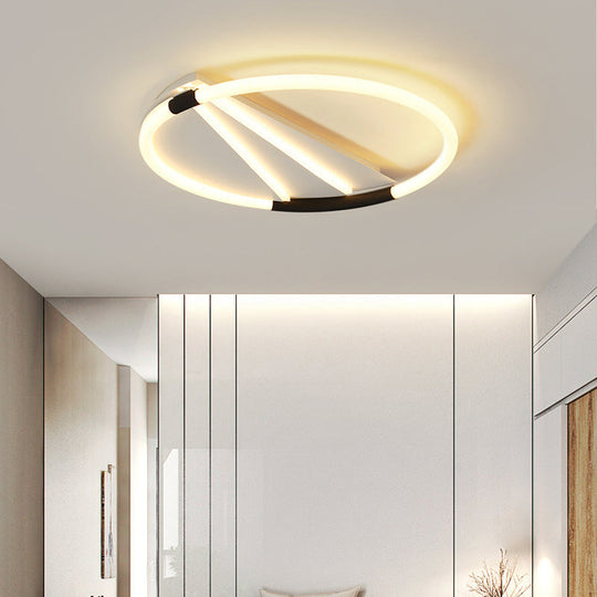 LED Ceiling Flush Light in White with Acrylic Shade - Rectangle/Round/Square, Warm/White Light