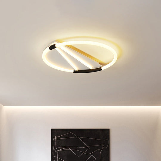 LED Ceiling Flush Light in White with Acrylic Shade - Rectangle/Round/Square, Warm/White Light