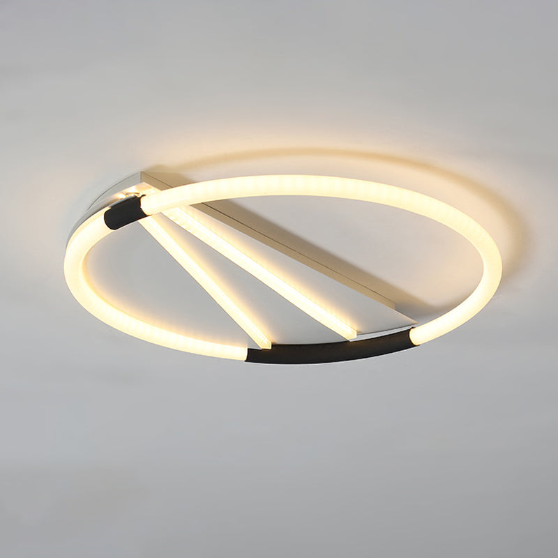 LED Ceiling Flush Light in White with Acrylic Shade - Rectangle/Round/Square, Warm/White Light