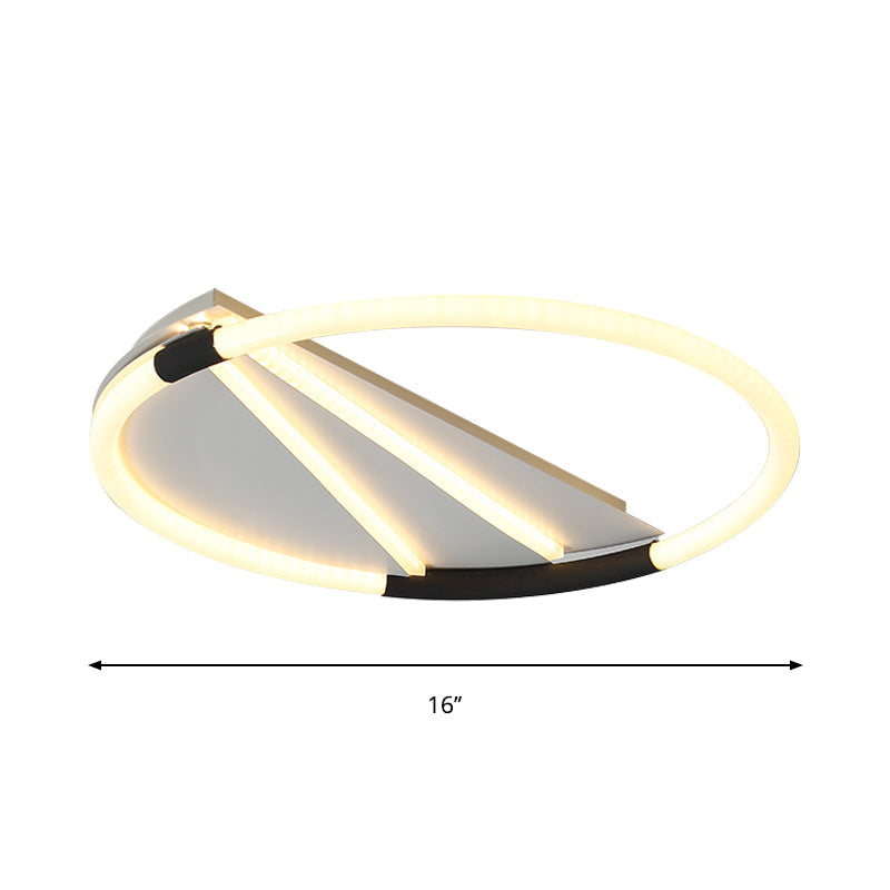 LED Ceiling Flush Light in White with Acrylic Shade - Rectangle/Round/Square, Warm/White Light