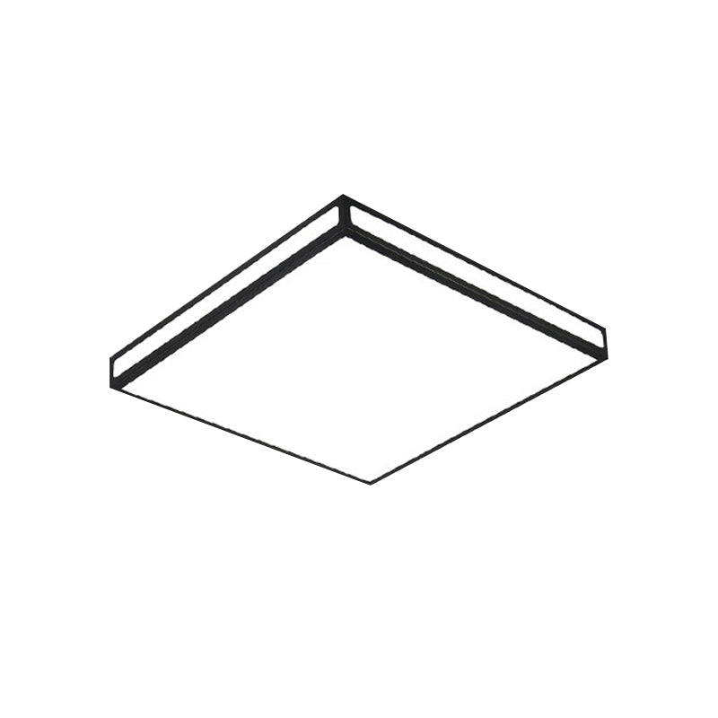 Minimalistic Black LED Flush Light for Living Room - Acrylic Ceiling Lamp