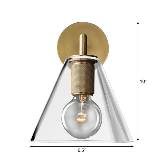 Minimalist Bronze Wall Sconce with Glass Shade Options