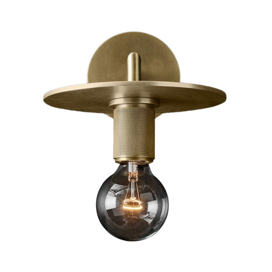 Minimalist Bronze Wall Sconce with Glass Shade Options