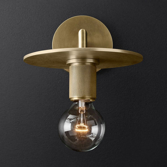 Minimalist Bronze Wall Sconce with Glass Shade Options