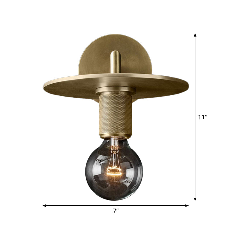 Minimalist Bronze Wall Sconce with Glass Shade Options