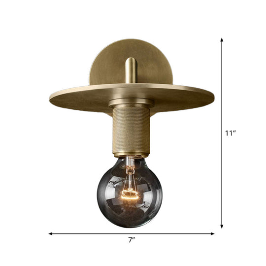 Minimalist Bronze Wall Sconce with Glass Shade Options