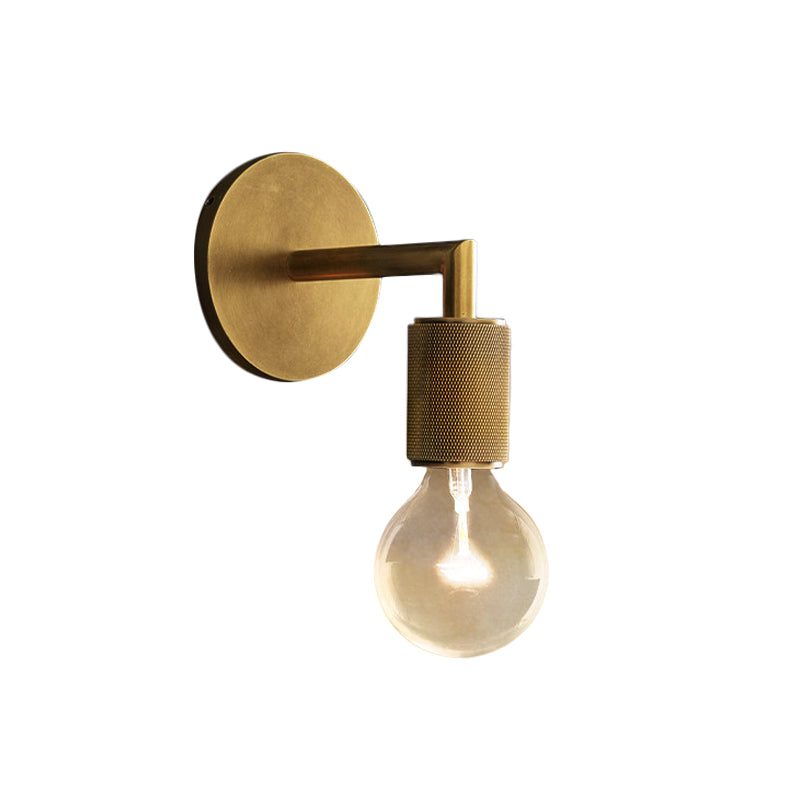 Minimalist Bronze Wall Sconce with Glass Shade Options