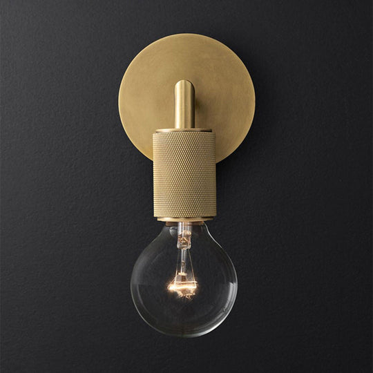 Minimalist Bronze Wall Sconce with Glass Shade Options