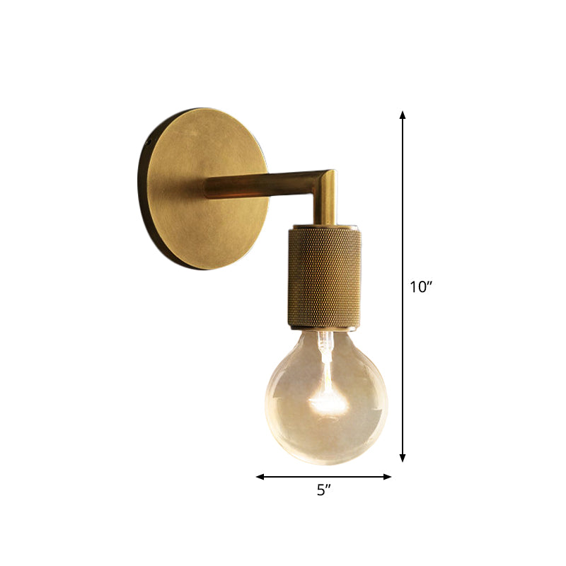 Minimalist Bronze Wall Sconce with Glass Shade Options