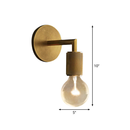 Minimalist Bronze Wall Sconce with Glass Shade Options