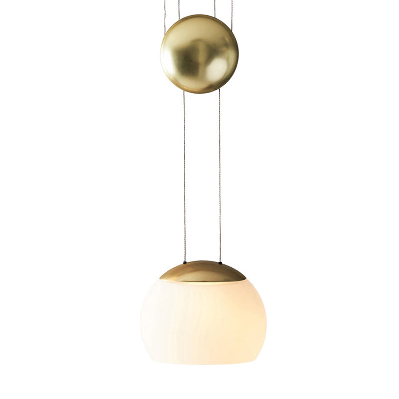 Frosted Glass Pendant Light Kit - Postmodern Rose Gold/Gold Ceiling Hang Light