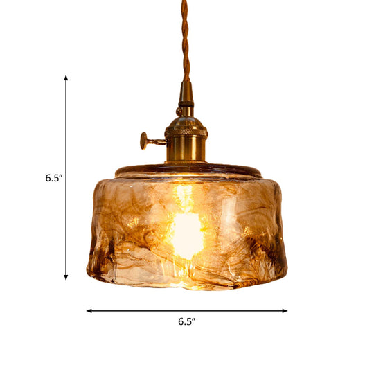 Modern Hanging Pendant Light with Amber Alabaster Glass and Brass Down Lighting for Dining Room - Trapezoid/Cone/Cuboid Design