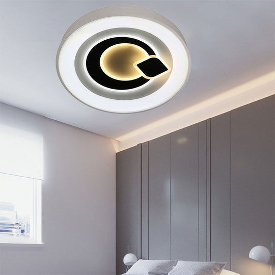 Modern White LED Ceiling Light – Stylish Acrylic Lamp for Kitchen Hallway