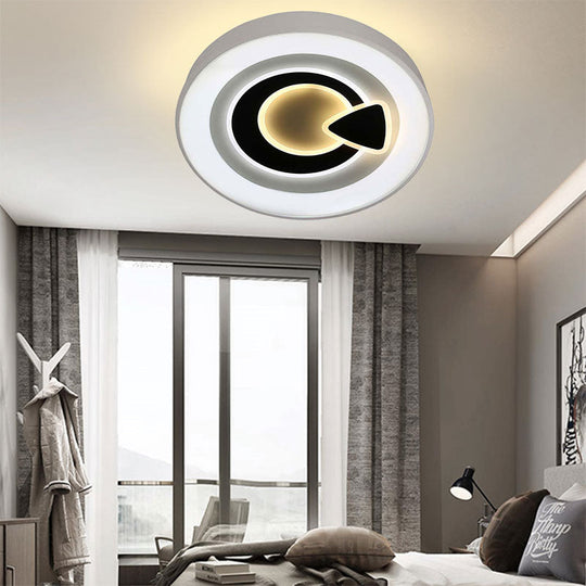 Modern White LED Ceiling Light – Stylish Acrylic Lamp for Kitchen Hallway
