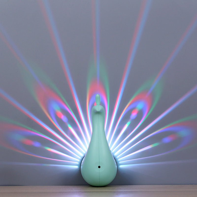 Peacock Night Light - Creative Animal LED Wall Light for Hallway & Child's Bedroom