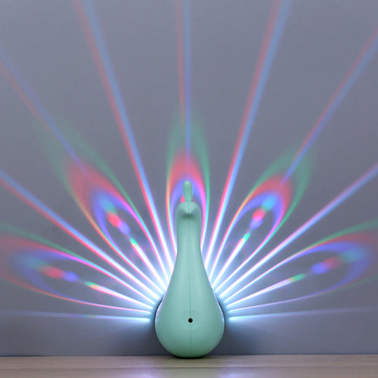 Peacock Night Light - Creative Animal LED Wall Light for Hallway & Child's Bedroom