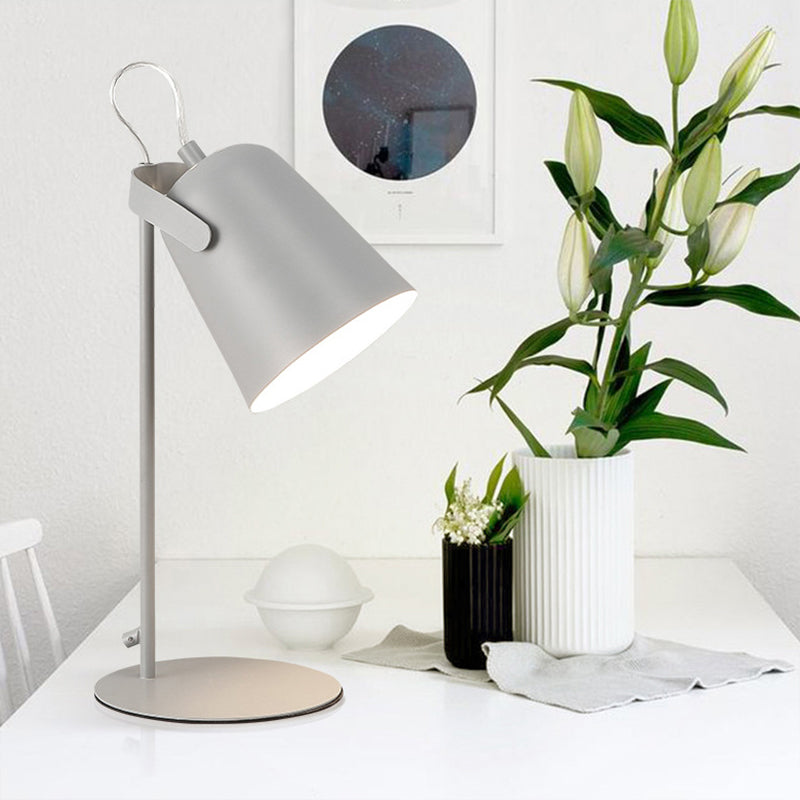 Nordic Style Rotatable Desk Lamp: Metal Plug-In Light for Dormitory Bedroom