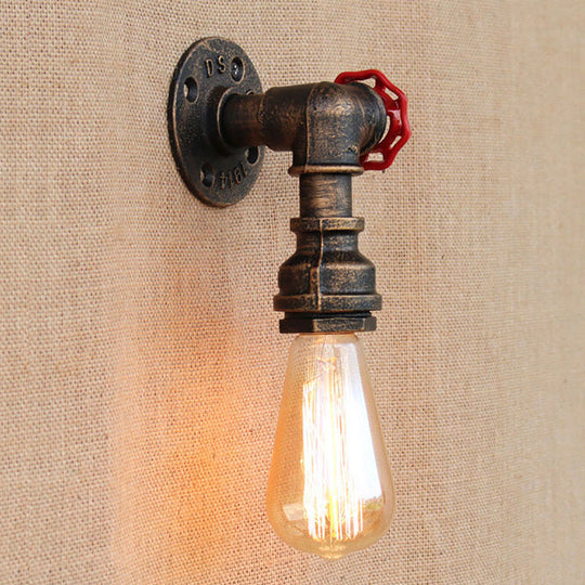 Modern Industrial 1/3-Light Wrought Iron Wall Lamp in Bronze for Kitchen, Wall Mounted
