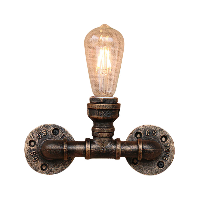 Modern Industrial 1/3-Light Wrought Iron Wall Lamp in Bronze for Kitchen, Wall Mounted
