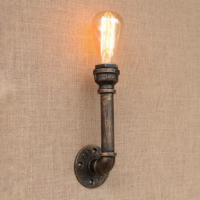 Modern Industrial 1/3-Light Wrought Iron Wall Lamp in Bronze for Kitchen, Wall Mounted