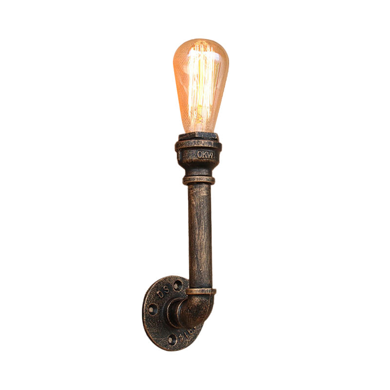 Modern Industrial 1/3-Light Wrought Iron Wall Lamp in Bronze for Kitchen, Wall Mounted