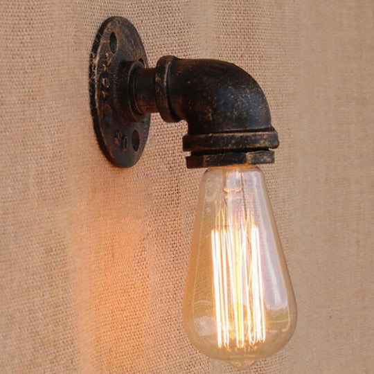 Modern Industrial 1/3-Light Wrought Iron Wall Lamp in Bronze for Kitchen, Wall Mounted