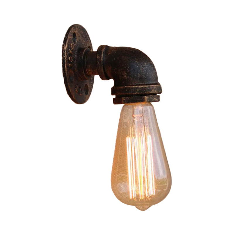 Modern Industrial 1/3-Light Wrought Iron Wall Lamp in Bronze for Kitchen, Wall Mounted