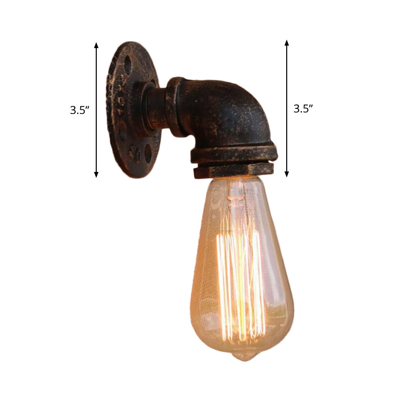 Modern Industrial 1/3-Light Wrought Iron Wall Lamp in Bronze for Kitchen, Wall Mounted