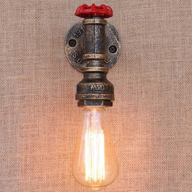 Modern Industrial 1/3-Light Wrought Iron Wall Lamp in Bronze for Kitchen, Wall Mounted