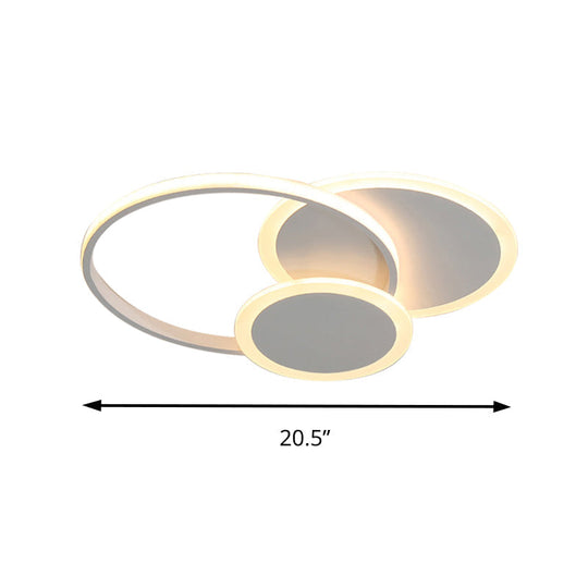 Modern Acrylic Stacked Ring LED Ceiling Lamp for Dining Room and Kitchen Flush Lighting