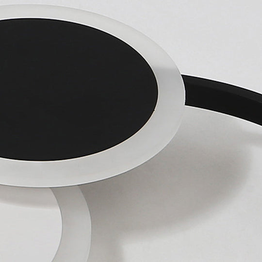 Modern Acrylic Stacked Ring LED Ceiling Lamp for Dining Room and Kitchen Flush Lighting