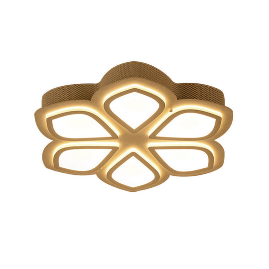 Nordic LED Flush Mount Ceiling Light for Bedroom - White Acrylic Finish