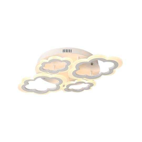 White Cloud Ceiling Light for Kids' Nordic Bedroom Décor