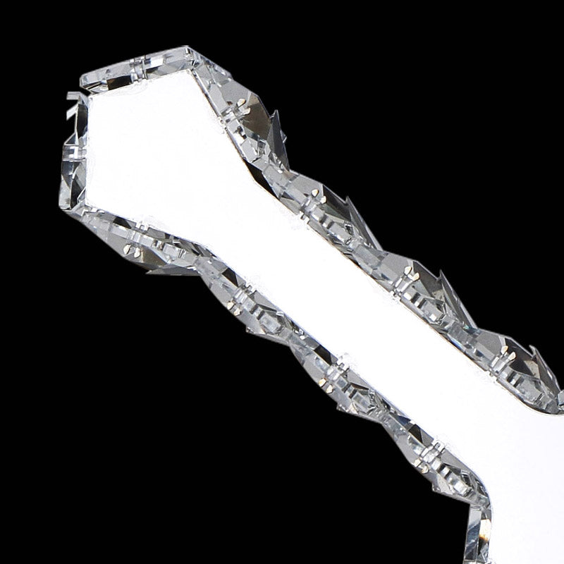 Modern Crystal Wall Light: Guitar Shaped Stainless Steel Lamp for Cafe Decor