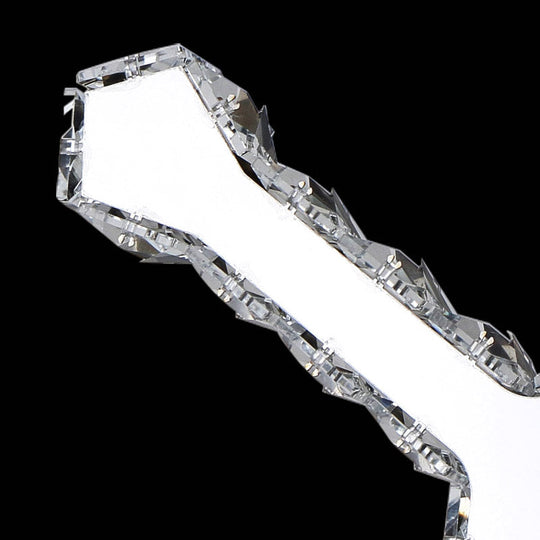 Modern Crystal Wall Light: Guitar Shaped Stainless Steel Lamp for Cafe Decor