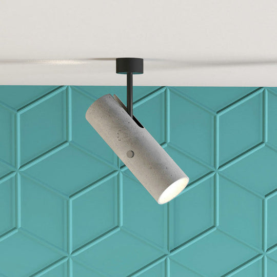 Grey LED Wall Light: Tube Store Spotlight with Swivel Joint