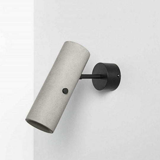 Grey LED Wall Light: Tube Store Spotlight with Swivel Joint