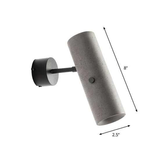 Grey LED Wall Light: Tube Store Spotlight with Swivel Joint