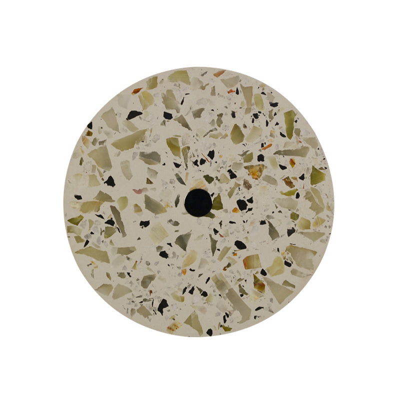 Art Deco Terrazzo LED Wall Light: Black, Red, Blue Flush Mount Sconce for Living Room