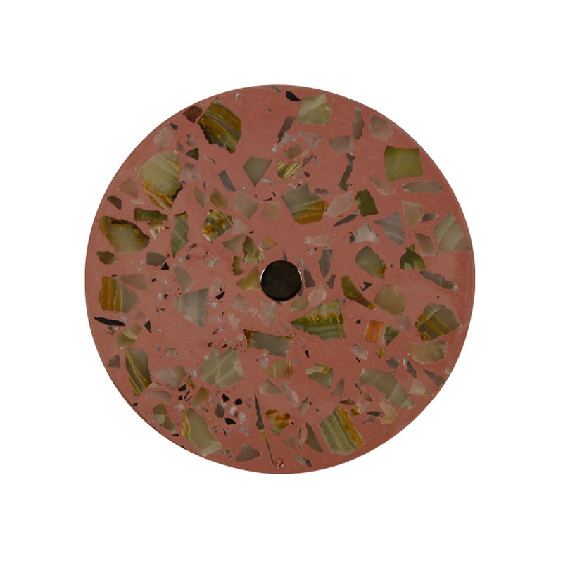 Art Deco Terrazzo LED Wall Light: Black, Red, Blue Flush Mount Sconce for Living Room