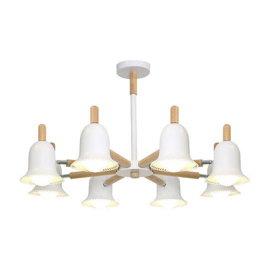 White Nordic Ceiling Pendant Wood Chandelier for Stylish Living Room Décor