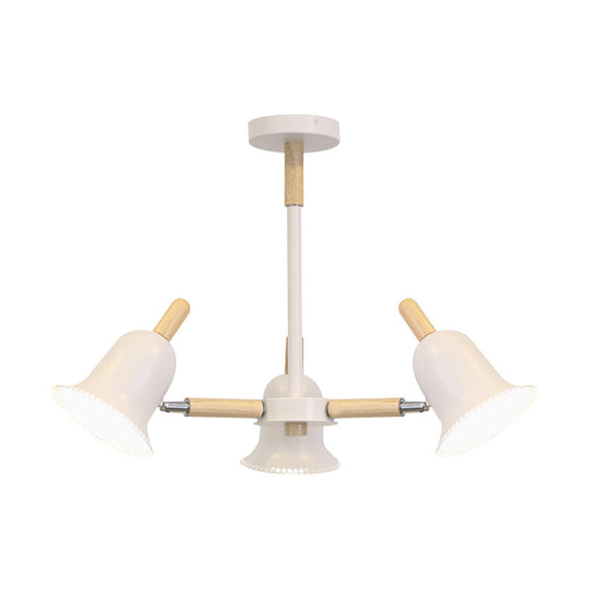 White Nordic Ceiling Pendant Wood Chandelier for Stylish Living Room Décor