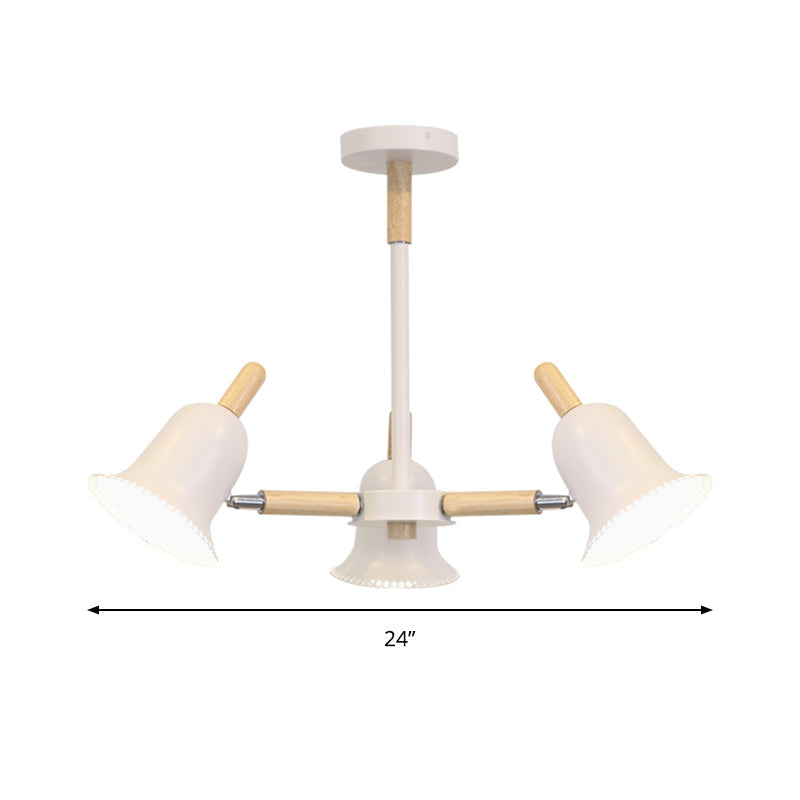 White Nordic Ceiling Pendant Wood Chandelier for Stylish Living Room Décor