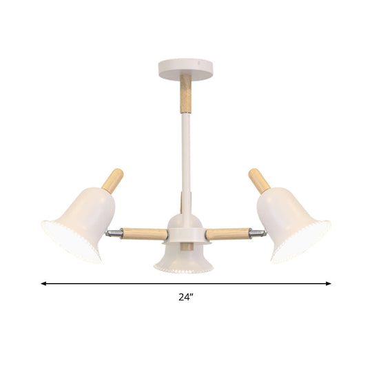 White Nordic Ceiling Pendant Wood Chandelier for Stylish Living Room Décor