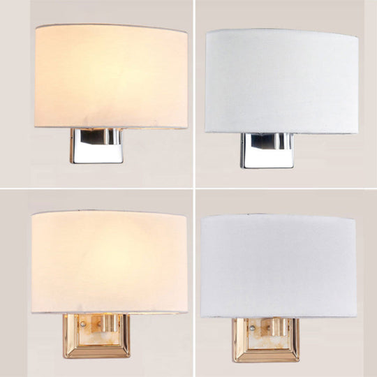 Curved Wall Mounted Lamp: Minimalist 1-Light Sconce Light, Chrome/Gold Finish for Dining Room
