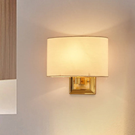 Curved Wall Mounted Lamp: Minimalist 1-Light Sconce Light, Chrome/Gold Finish for Dining Room